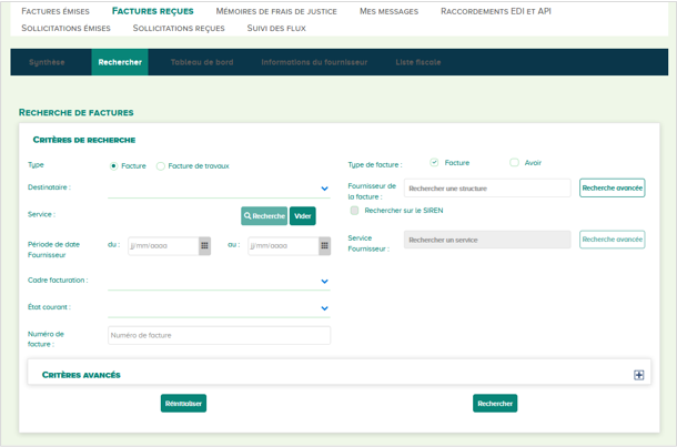 Received invoices - 
